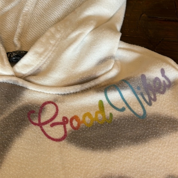 Good Vibes Only Tie Dye Hooded Shirt Girls Medium GUC - Picture 4 of 6